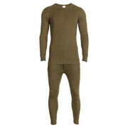 Conjunto térmico Tramp verde, camiseta y pantalón de material mixto, cálido y agradable al tacto