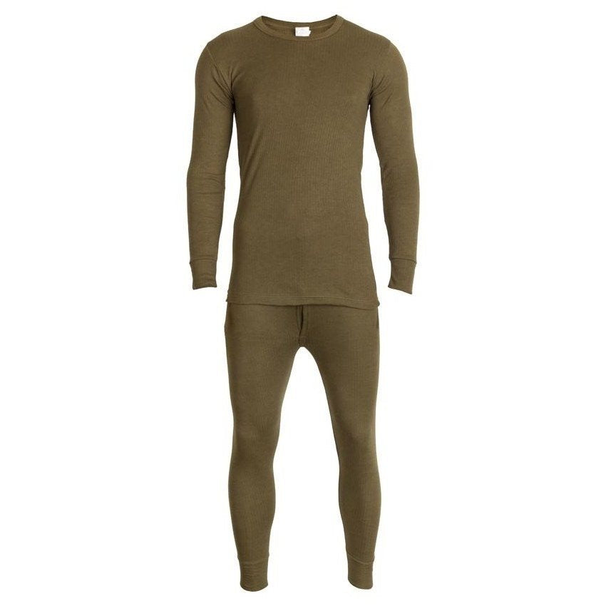 Conjunto térmico Tramp verde, camiseta y pantalón de material mixto, cálido y agradable al tacto