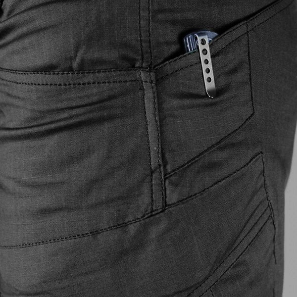Pantalones STEALTH OPERATOR rip-stop negros, vista frontal