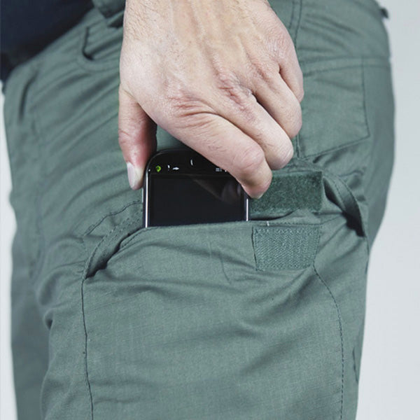 Pantalones STEALTH OPERATOR rip-stop URBAN verde con bolsillos cargo y traseros