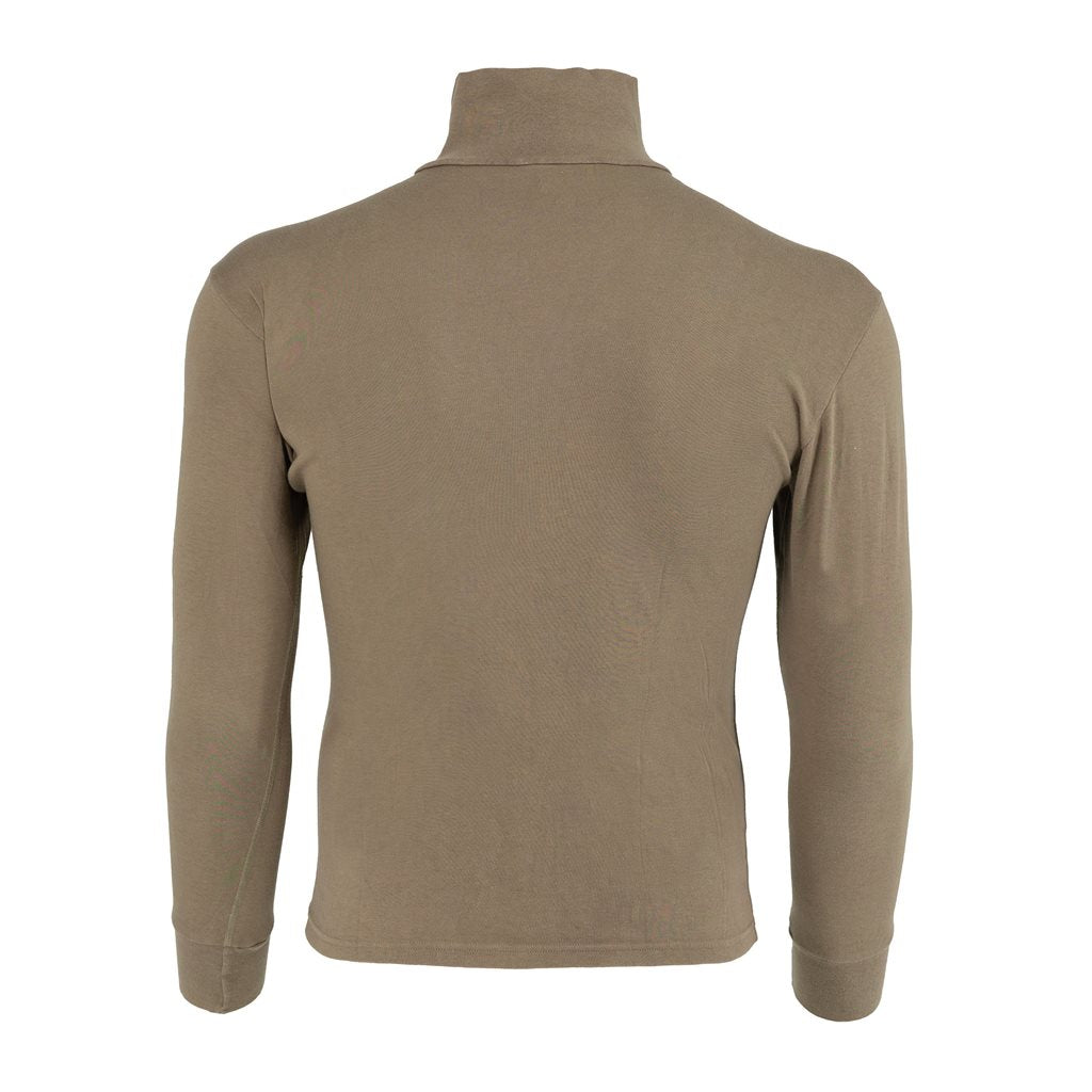 Camiseta BW Tropen marrón con cuello alto y cremallera, usada. Imagen del producto