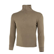 Camiseta BW Tropen marrón con cuello alto y cremallera, usada. Imagen del producto
