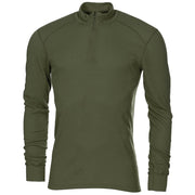 Camiseta térmica ODLO holandesa color oliva con cremallera, en muy buen estado