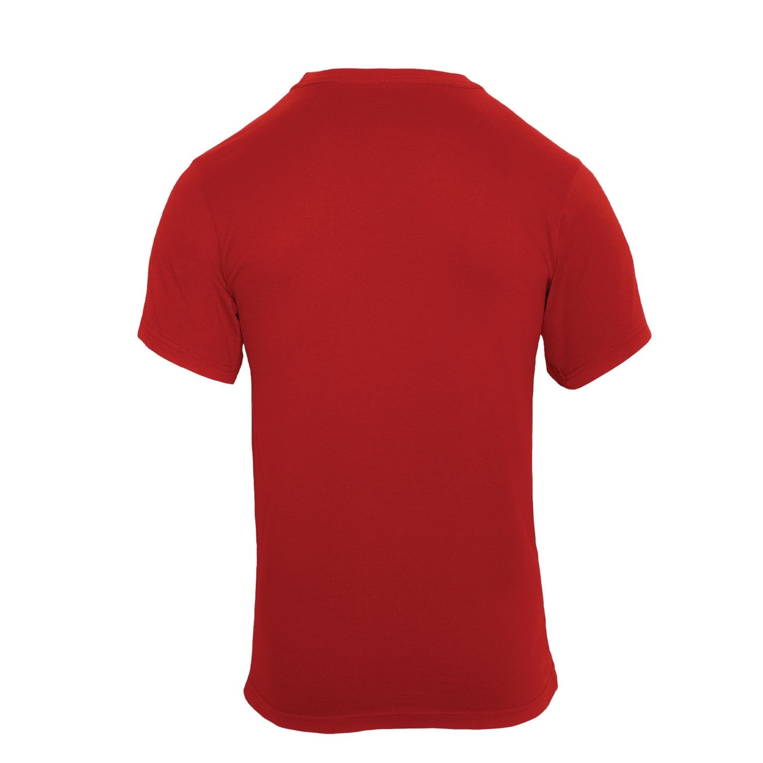 Camiseta roja VAGE con estampado amarillo UNITED STATES MARINE CORPS y BULLDOG vista frontal