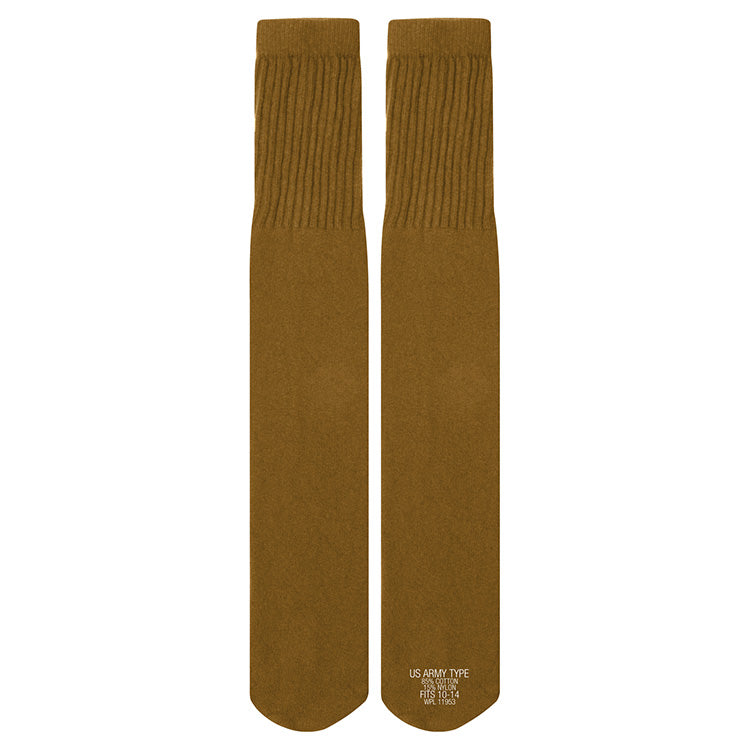 Calcetines US TUBE negros sin talón, talla 10-14, 85% algodón 15% nylon fabricados en EE. UU.