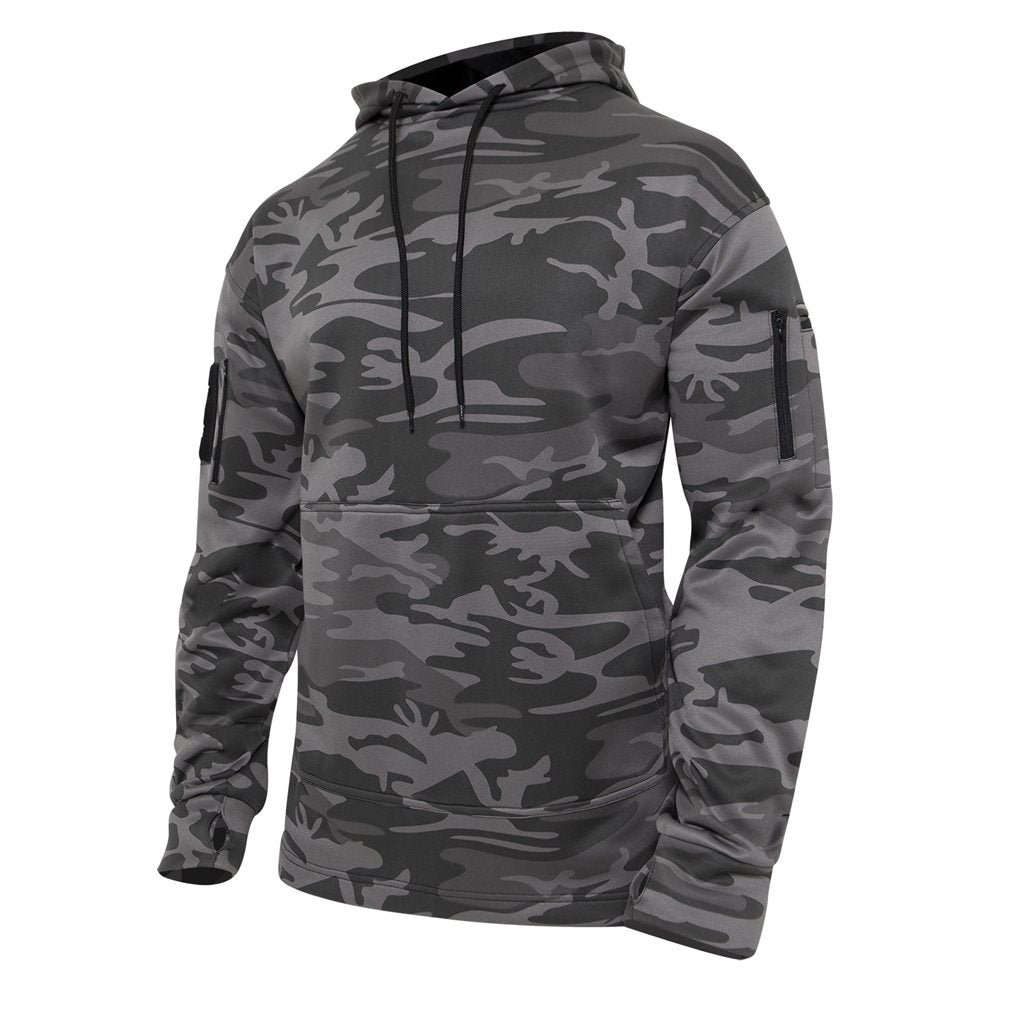 Sudadera CONCEALED CARRY con capucha y panel velcro para porte oculto