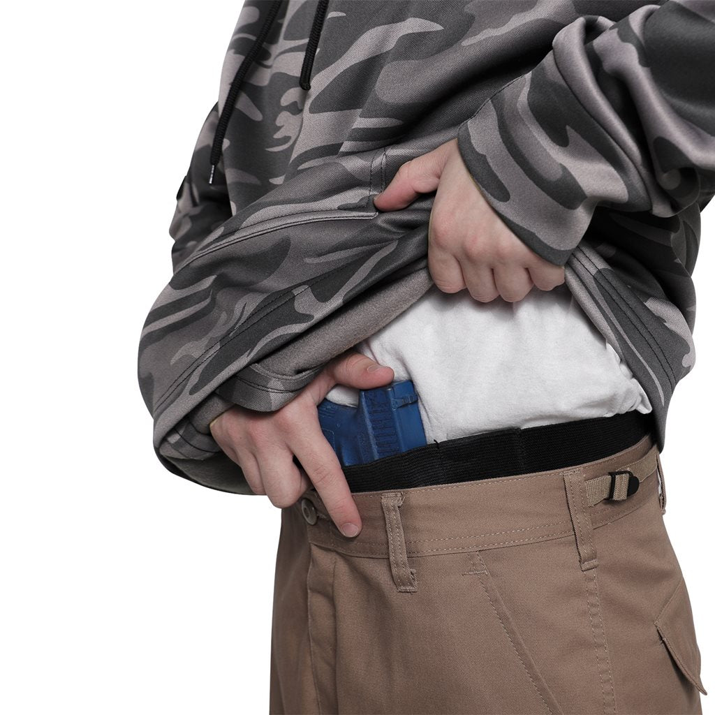 Sudadera CONCEALED CARRY con capucha y panel velcro para porte oculto