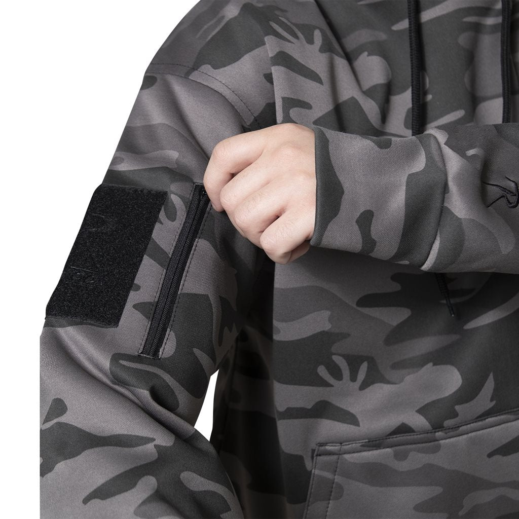Sudadera CONCEALED CARRY con capucha y panel velcro para porte oculto