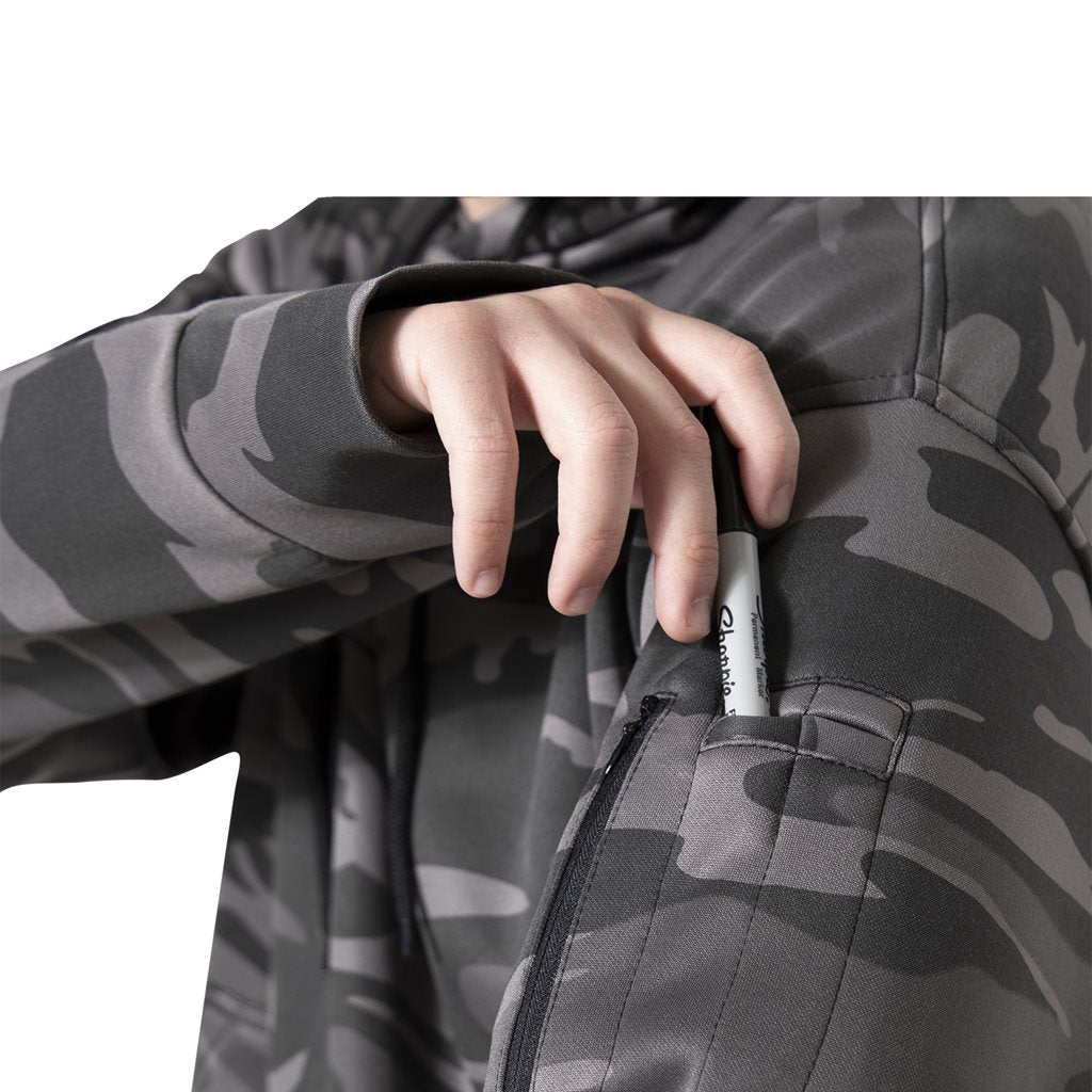 Sudadera CONCEALED CARRY con capucha y panel velcro para porte oculto