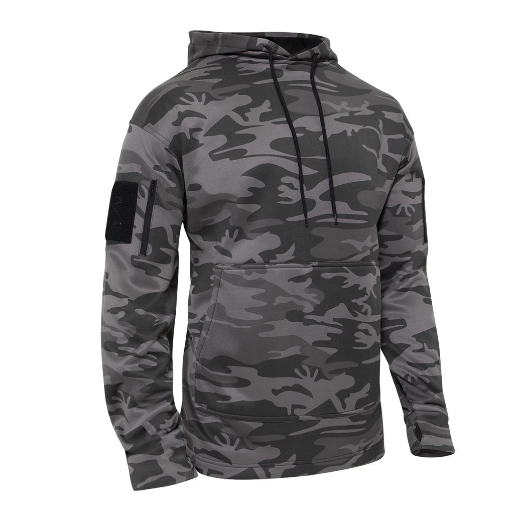 Sudadera CONCEALED CARRY con capucha y panel velcro para porte oculto