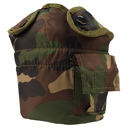 Funda para cantimplora US 1L Woodland con clips ALICE y bolsillo exterior