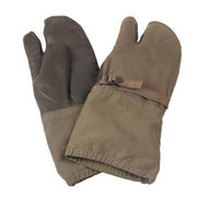 Guantes BW de tres dedos verdes usados con forro extraíble