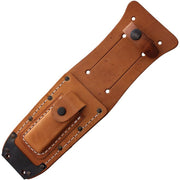 Funda de cuero para cuchillo Ontario 499 con afilador para cinturón
