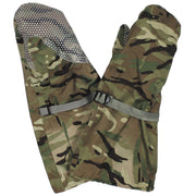 Guantes británicos ECW en camuflaje británico con superficie antideslizante en palmas y pulgares, impermeables