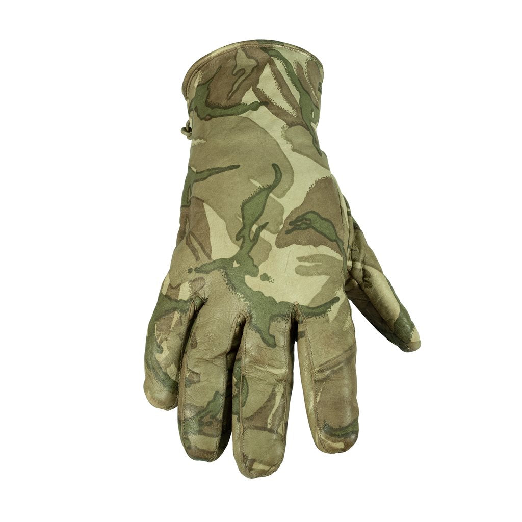 Guantes de cuero británicos MK II Combat usados en patrón MTP con forro térmico