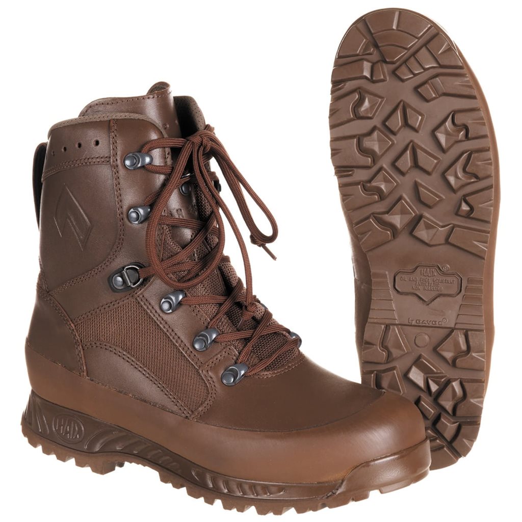 Botas tácticas GB Combat High marrón - piel y textil, plantilla anatómica