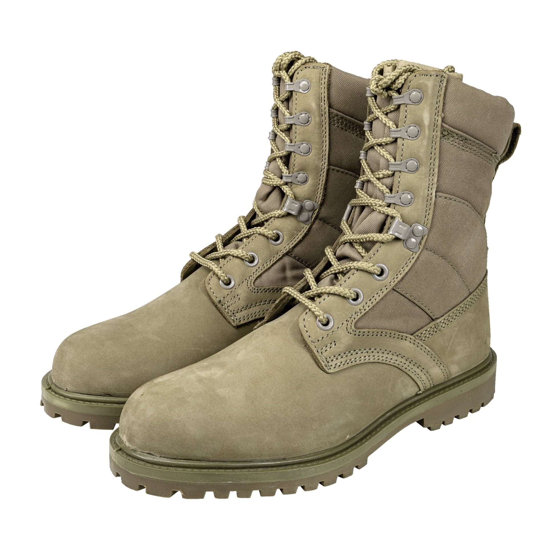 Botas altas BRITISH ITURRI Desert de cuero color arena, diseño militar británico