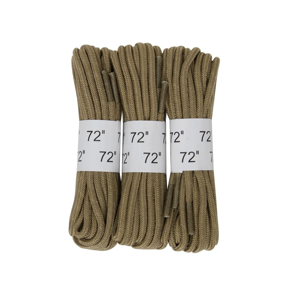 Cordones redondos 180 cm para botas altas, pack 3 pares en blíster, poliamida resistente