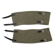 Polainas BW tipo WH usadas, tela de lana resistente con correas de cuero y hebillas metálicas