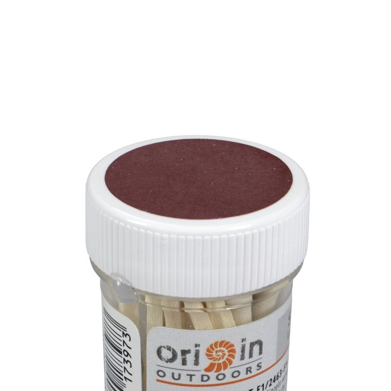 Cerillas impermeables y resistentes al viento Origin Outdoors en envase plástico con tapa roscada
