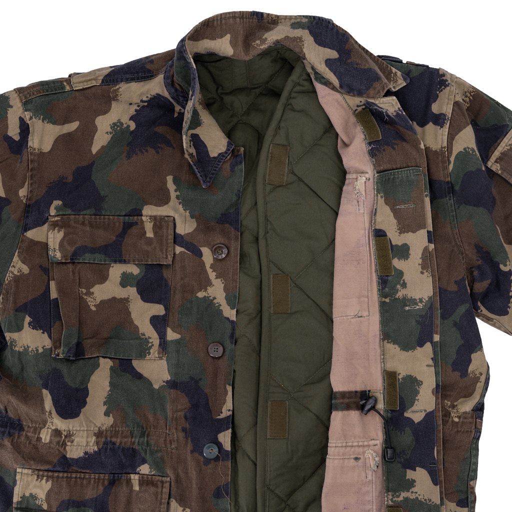 Chaqueta de campaña húngara M90 con forro, camuflaje M90, usada