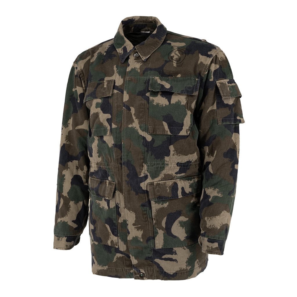 Chaqueta de campaña húngara M90 con forro, camuflaje M90, usada