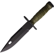 Bajoneta US M9 Combat verde de ONTARIO, versión sin sierra integrada