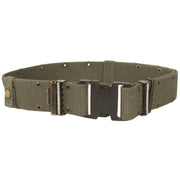 Cinturón militar US LC2-3 verde con hebilla de plástico, ancho 6 cm, usado