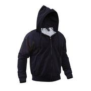 Sudadera THERMAL con capucha y cremallera, forro termico, color azul marino, Rothco
