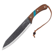 Machete BLUE RIVER 40 cm con mango de nogal y funda de cuero