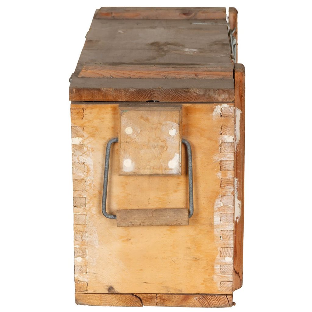 Caja de transporte italiana de madera usada, dimensiones 67 x 24,5 x 33 cm