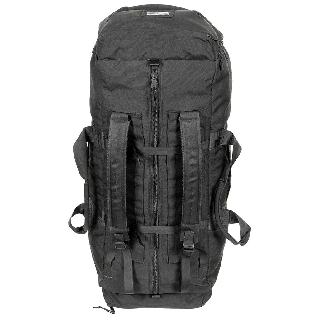 Bolsa táctica británica usada negra con correas acolchadas, 85x45x30 cm, 100% nylon