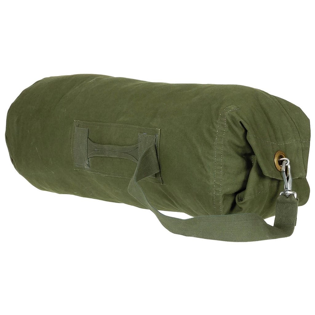 Bolsa naval británica verde usada de algodón 75 x 30 cm