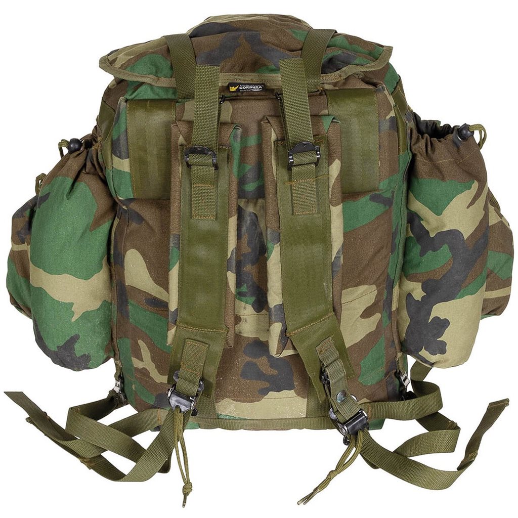 Mochila ALICE turca mediana WOODLAND sin armazón, usada