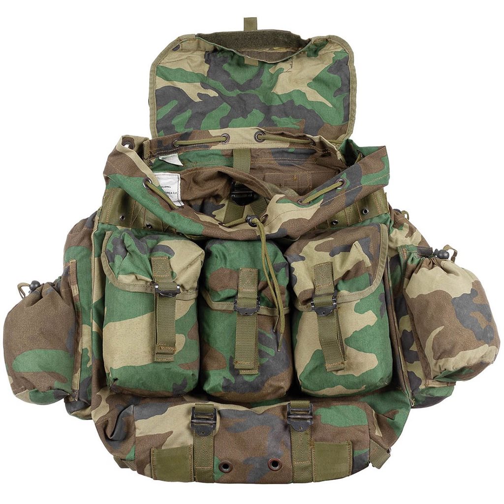 Mochila ALICE turca mediana WOODLAND sin armazón, usada