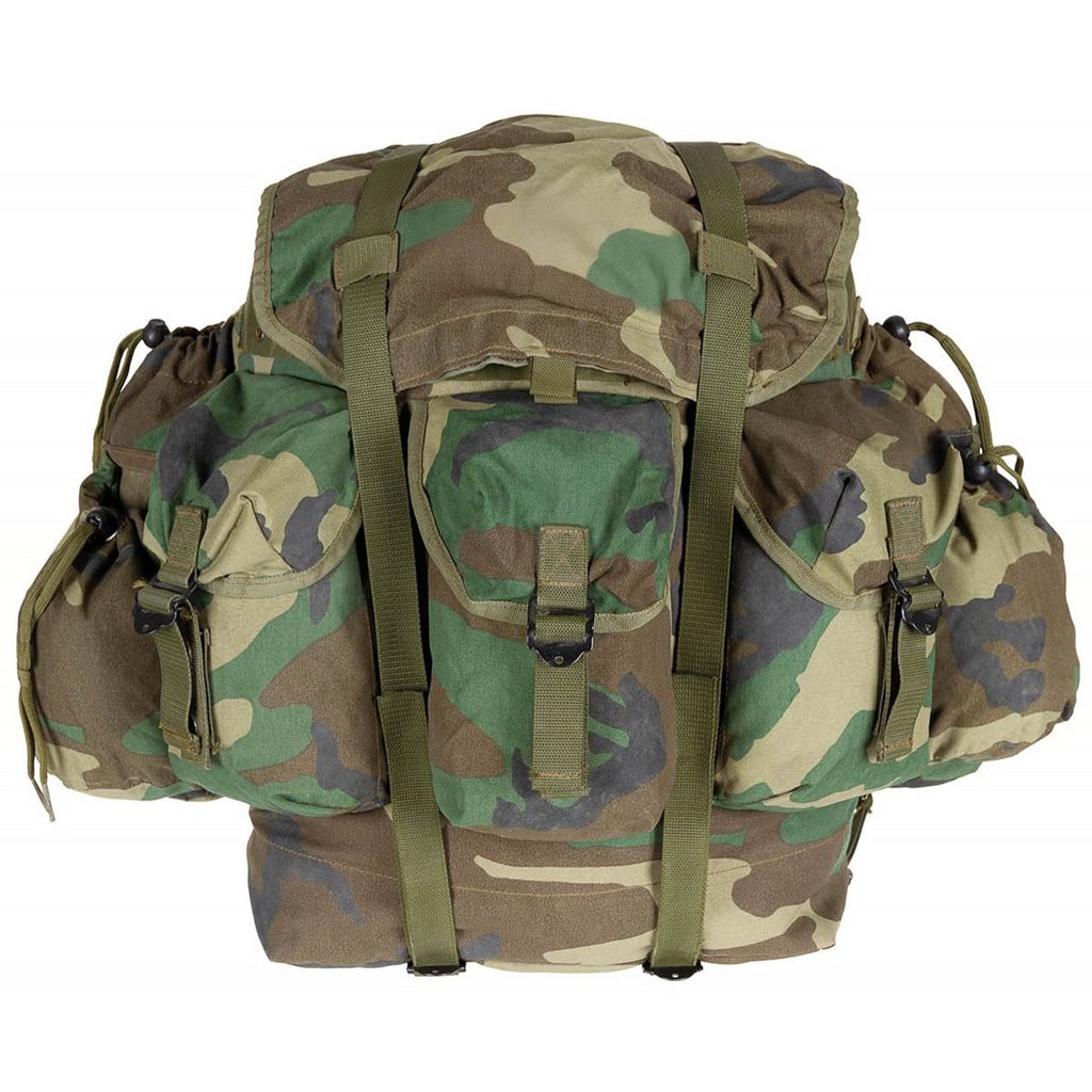 Mochila ALICE turca mediana WOODLAND sin armazón, usada