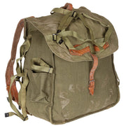 Mochila de lona rumana usada con correas de tela (630316B)