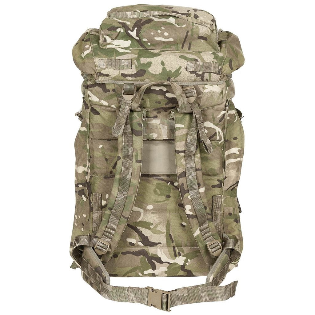 Mochila británica PLCE BERGEN long 80L, original usada, sin bolsillos laterales, Cordura nylon
