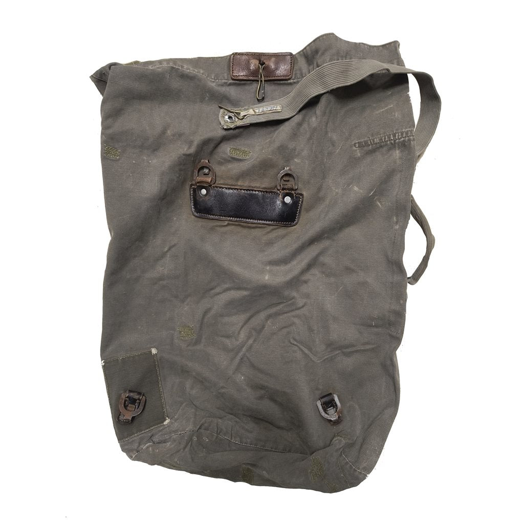 Bolsa naval BH austriaca usada con elementos de cuero, estado Antik