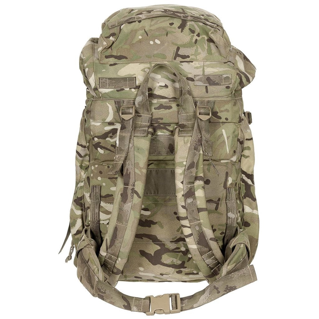 Mochila británica BERGEN 80 L original militar usada en nylon Cordura con interior recubierto de poliuretano