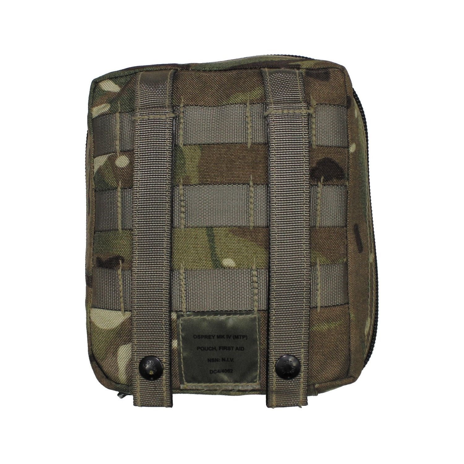 Funda para botiquín FIRST AID Osprey MK IV en camuflaje británico MTP, usada, dimensiones aprox. 22x18x9 cm
