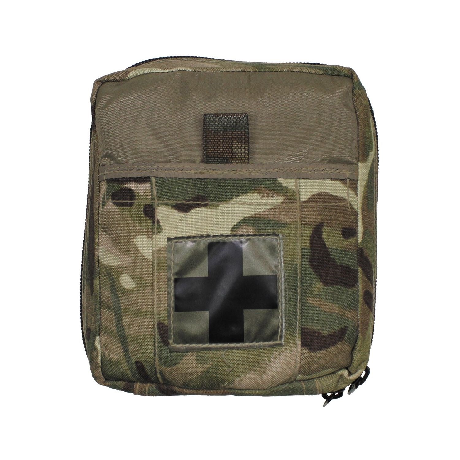Funda para botiquín FIRST AID Osprey MK IV en camuflaje británico MTP, usada, dimensiones aprox. 22x18x9 cm