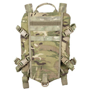 Mochila de hidratación RIDER 3L usada con bolsa WLPS de 3 litros, vista frontal