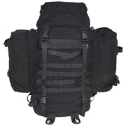 Mochila modular holandesa negra 60L+20L en 1000D Cordura usada con bolsillos laterales