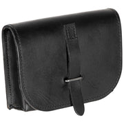 Funda italiana de cuero negra para cinturón (hasta 5 cm), origen ejército italiano