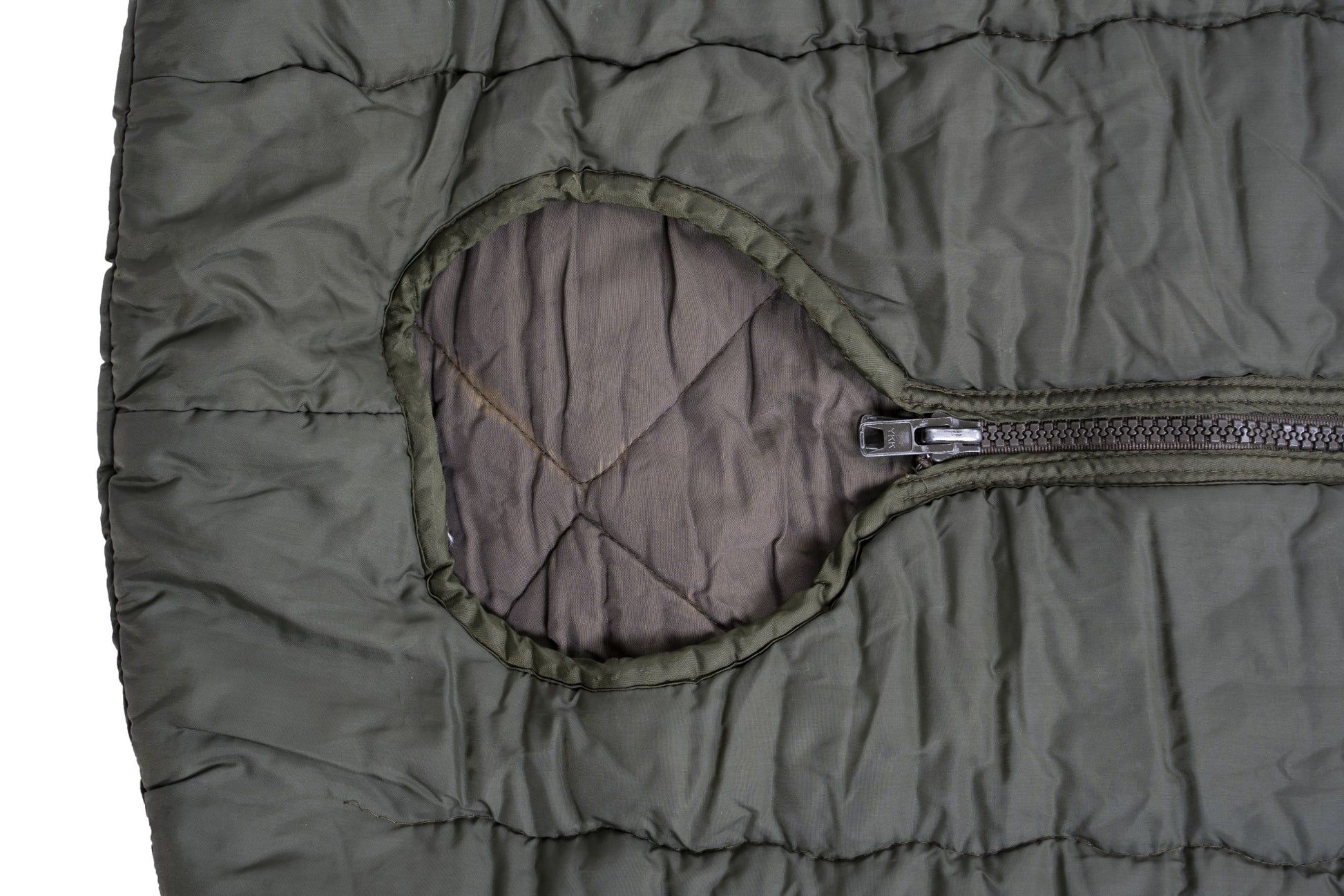 Saco de dormir austriaco Goldeck tipo momia verde - usado
