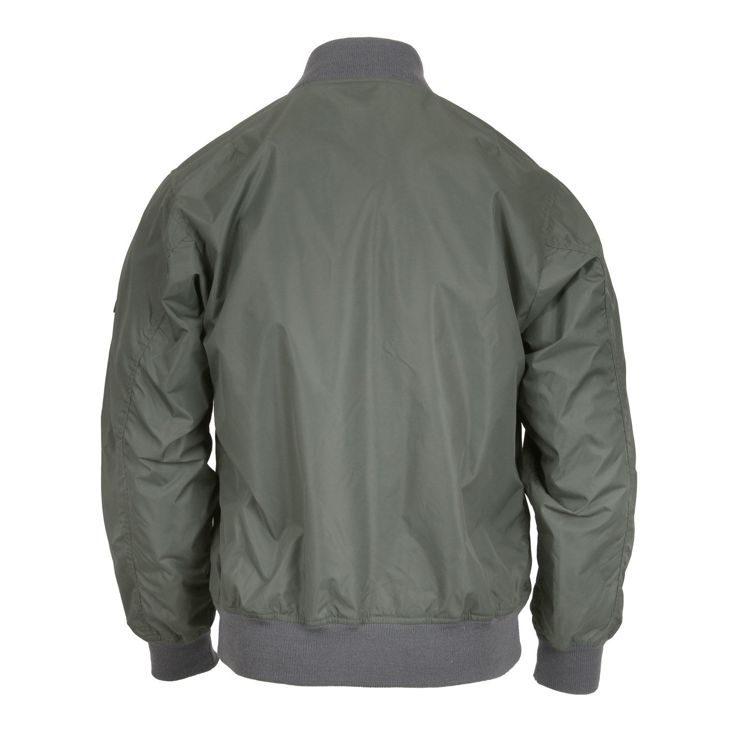 Cazadora bomber MA-1 FLIGHT ligera color SAGE con bolsillos laterales interiores