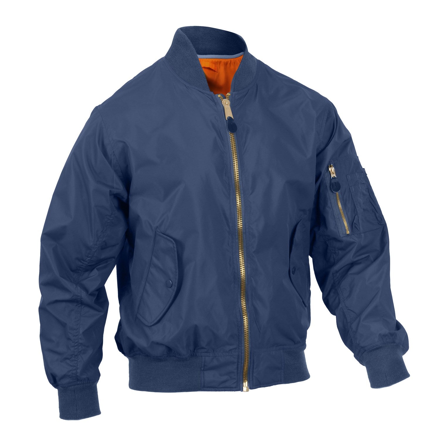 Chaqueta bomber MA-1 ligera FIGHT con cremallera y bolsillos con cierre, vista frontal