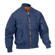 Chaqueta bomber MA-1 ligera FIGHT con cremallera y bolsillos con cierre, vista frontal