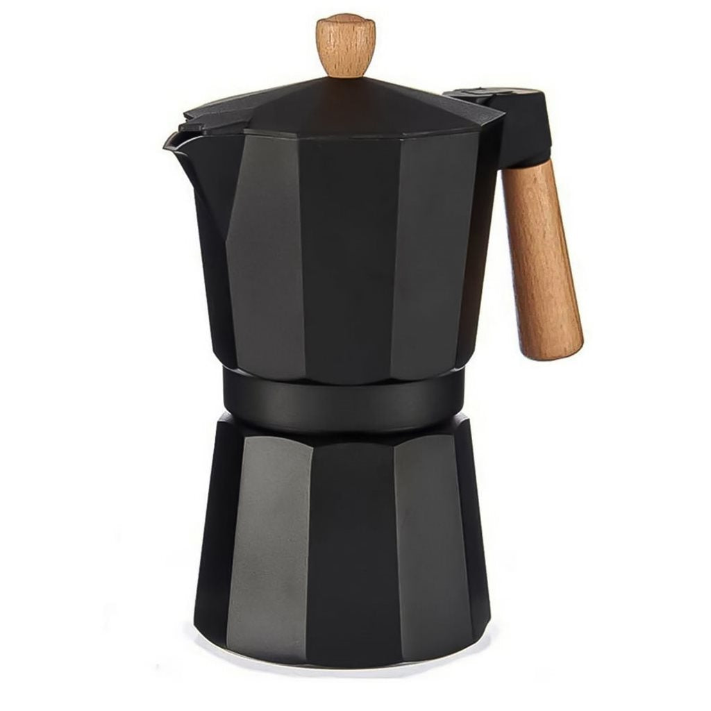 Cafetera moka BELLANAPOLI negra para 6 tazas